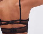 Bild in den Galerie-Viewer laden, Isla Spitzen- und Satin-Bustier-Privatset - Schwarz
