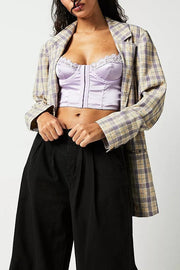 Rocio Bügel-Bustier aus Satin und Spitze