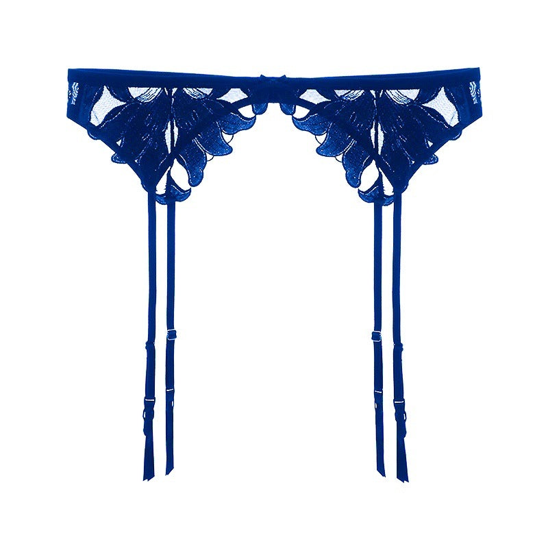Rosie Spitzen- und Netz-Hosenträger Blau
